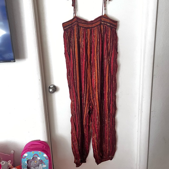 Free People Pants - FREE PEOPLE Striped Flowy Jumpsuit LARGE